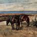 Soldier with Two Horses on the Bank of the Sea